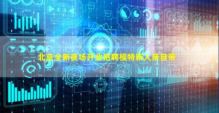 北京全新夜场开业招聘模特新人亲自带
